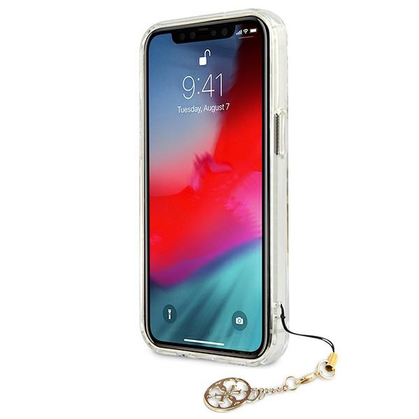 Guess GUHCP13SKS4GGO iPhone 13 mini 5.4&quot; Transparent hardcase 4G Gold Charms Collection