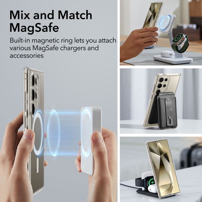 Etui ESR Classic Hybrid Halolock z MagSafe na Samsung Galaxy S24 Ultra - przezroczyste