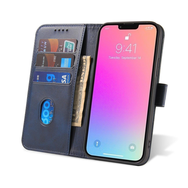 Magnethülle für Samsung Galaxy A54 5G Hülle mit Flip Wallet Ständer blau
