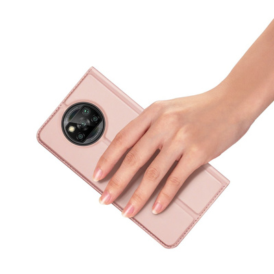DUX DUCIS Skin Pro kabura etui pokrowiec z klapką Xiaomi Poco X3 NFC / Poco X3 Pro różowy