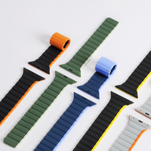 Magnetyczny pasek Apple Watch SE, 9, 8, 7, 6, 5, 4, 3, 2, 1 (41, 40, 38 mm) Dux Ducis Strap (LD Version) - zielony