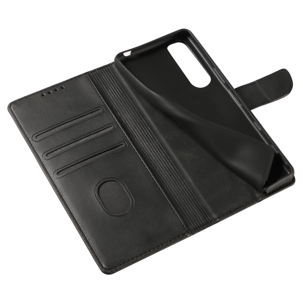 Magnet Case elegant case cover cover with a flap and stand function for Sony Xperia 1 III black