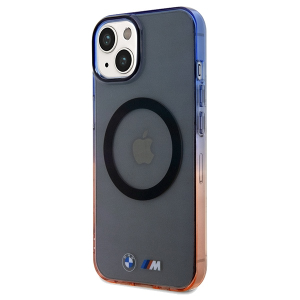 BMW Gradient Bumper MagSafe Hülle für iPhone 15 Plus / 14 Plus – Grau
