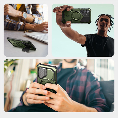Supcase IBLSN Armorbox Mag Case für Samsung Galaxy S25 - Olivgrün
