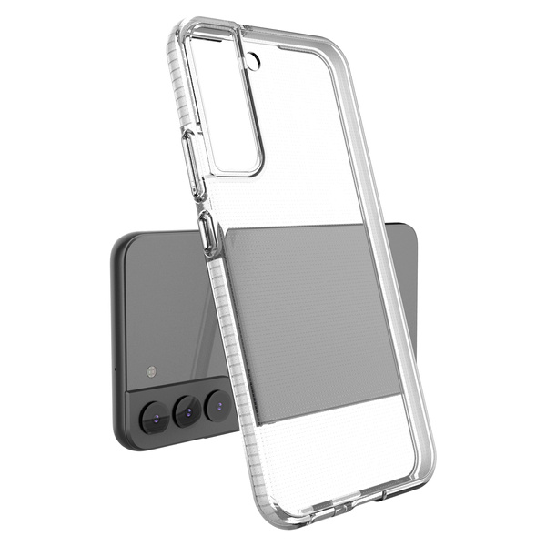 Spring Case Cover Gel Cover with Color Frame for Samsung Galaxy S22 + (S22 Plus) Light Pink