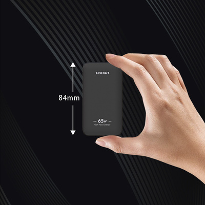 GaN Dudao A65Q 65W USB-A / USB-C PD Ultra-Thin Travel Wall Charger EU / US - Black
