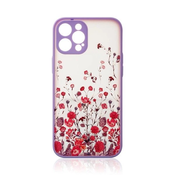 Design Case for iPhone 13 Pro floral purple