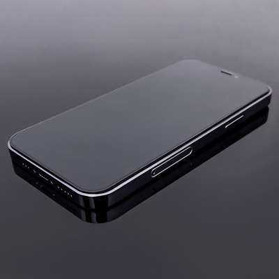 Wozinsky Set aus 2x Super Durable Full Glue Tempered Glass Vollbild mit Rahmen Hülle Friendly iPhone 12 Pro / iPhone 12 Schwarz