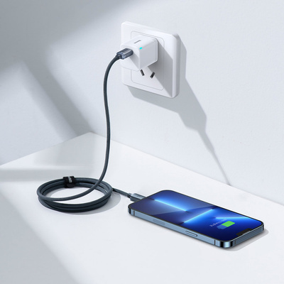 Baseus CAJY000201 Lightning – USB-C PD QC-Kabel 20 W 480 Mbit/s 1,2 m – Schwarz