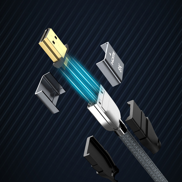 Wozinsky cable HDMI 2.1 8K 60 Hz 48 Gbps / 4K 120 Hz / 2K 144 Hz 5 m Silver (WHDMI-50)