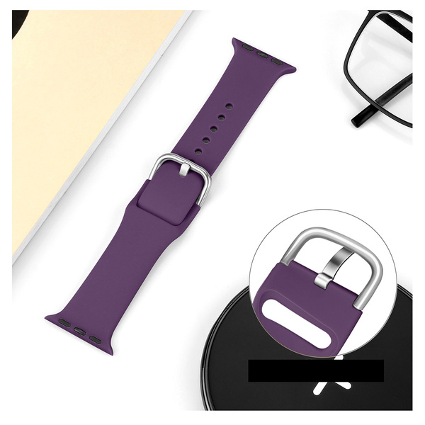 Silikonowa opaska Silicone Strap APS do Apple Watch 38 / 40 / 41 mm pasek bransoleta do zegarka - czerwona