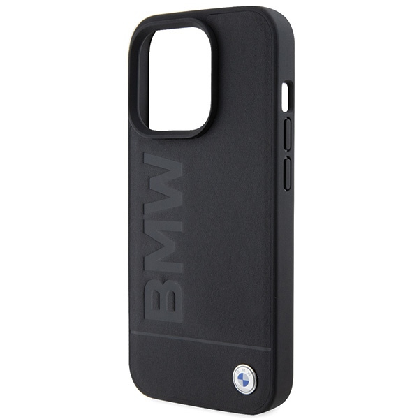 Etui BMW MagSafe Leather Hot Stamp na iPhone 15 Pro Max - czarne 