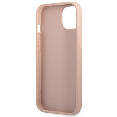 Guess GUHCP13MPSATPP iPhone 13 6.1 &quot;rosa / rosa Hardcase SaffianoTriangle Logo Cardslot