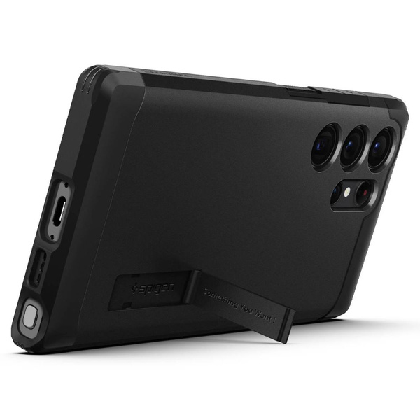 Etui Spigen Tough Armor na Samsung Galaxy S23 Ultra - czarne