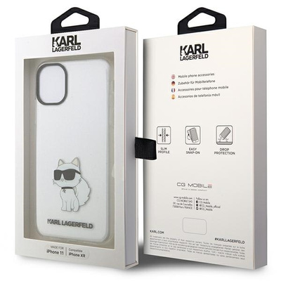 Karl Lagerfeld case for iPhone 11 / XR from the Ikonik Choupette series - transparent