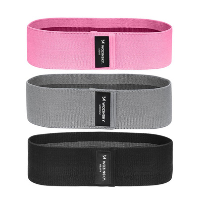 Wozinsky Set of 3x Fabric Resistance Bands Resistance Mini Band for Yoga Crossfit Fitness (WFB-01)