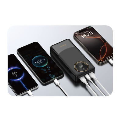 Powerbank Dudao K12Pro 22,5W PD 20000mAh USB-A, USB-C - czarny