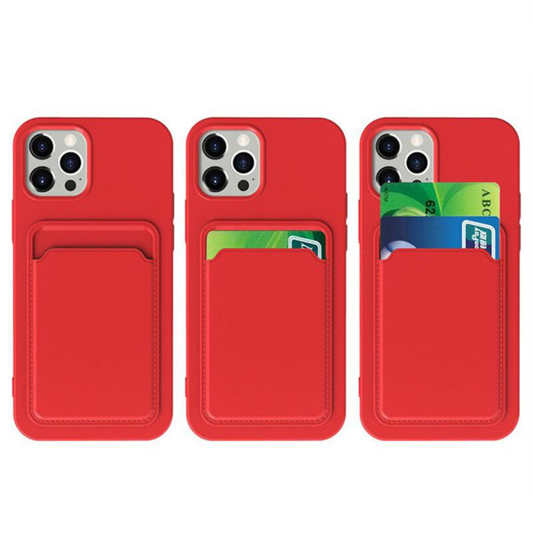 Kartenetui Silikon-Geldbörse mit Kartensteckplatz für Dokumente für iPhone 11 Pro Orange
