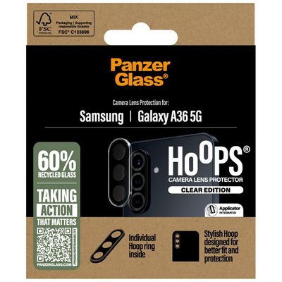 Szkło hartowane na obiektyw PanzerGlass Hoops Lens Protector na Samsung Galaxy A36 5G - przezroczyste