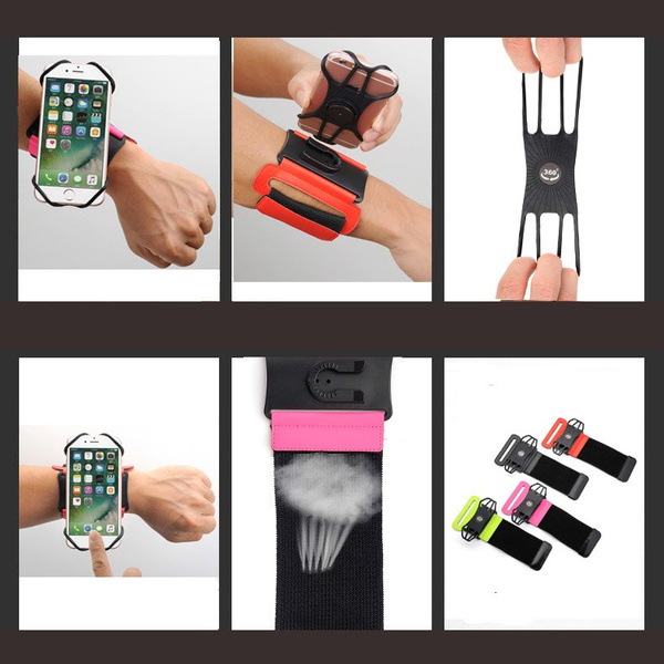 Etui opaska sportowa na nadgarstek armband do biegania na telefon do 6'' cali czarny