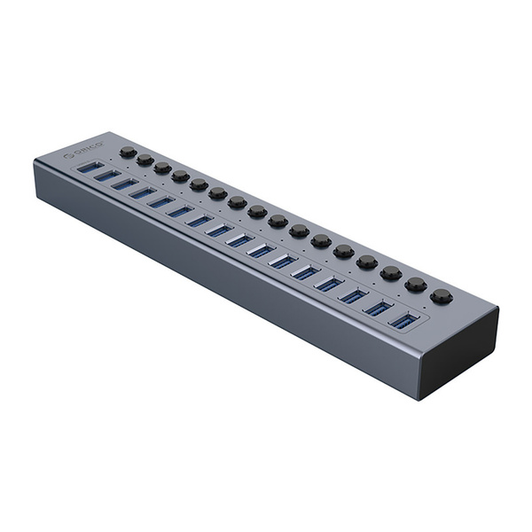 Orico BT2U3-16AB Hub 16x USB-A 3.0 mit Schaltern - grau