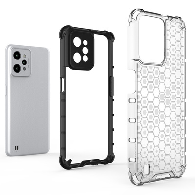 Gepanzerte Wabenhülle mit Gelrahmen Realme C31 transparent