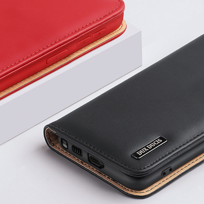 Dux Ducis Hivo Hülle Samsung Galaxy S23+ Flip Cover Wallet Stand RFID Blocking braun
