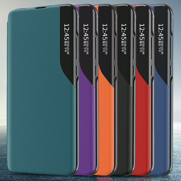 Eco Leather View Case booktype case schutzhülle aufklappbare hülle Samsung Galaxy A02s EU blau