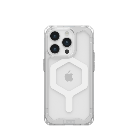 UAG Plyo MagSafe Hülle für iPhone 15 Pro – transparent und weiß