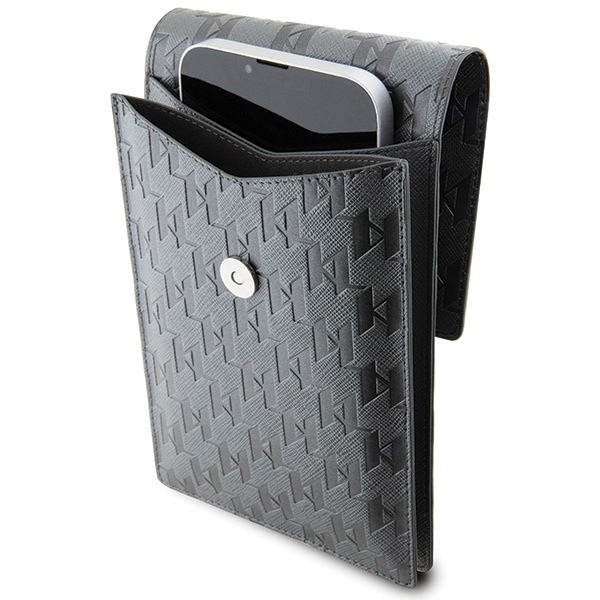 Karl Lagerfeld Tasche KLWBSAKHPKG Etui – silbernes Saffiano-Monogramm Ikonik