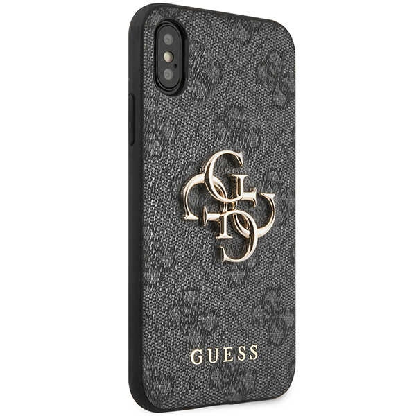 Etui Guess 4G Big Metal Logo na iPhone X / XS - szare