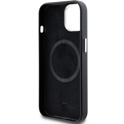BMW Signature Wrapped Metal MagSafe case for iPhone 15 Plus / 14 Plus - black