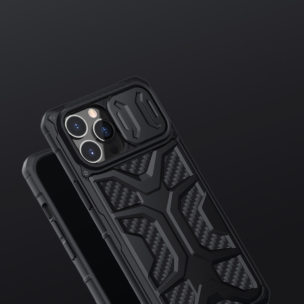 Nillkin Adventurer Case etui do iPhone 13 Pro Max pancerny pokrowiec z osłoną na aparat czerwony
