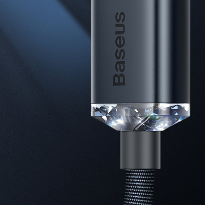 Baseus Crystal Shine Series Kabel USB-Kabel für schnelles Aufladen und Datenübertragung USB Typ A - Lightning 2.4A 1.2m blau (CAJY000003)