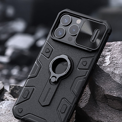 Nillkin CamShield Armor Case für iPhone 15 Pro Max – Schwarz