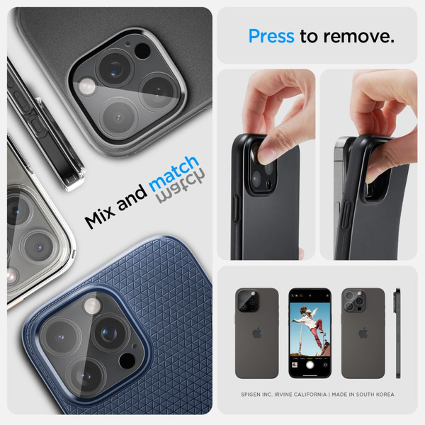 Spigen Optik.tR Camera Protector for iPhone 14 Pro / Pro Max / 15 Pro / Pro Max / 16 Pro / Pro Max - Transparent 2 pcs.