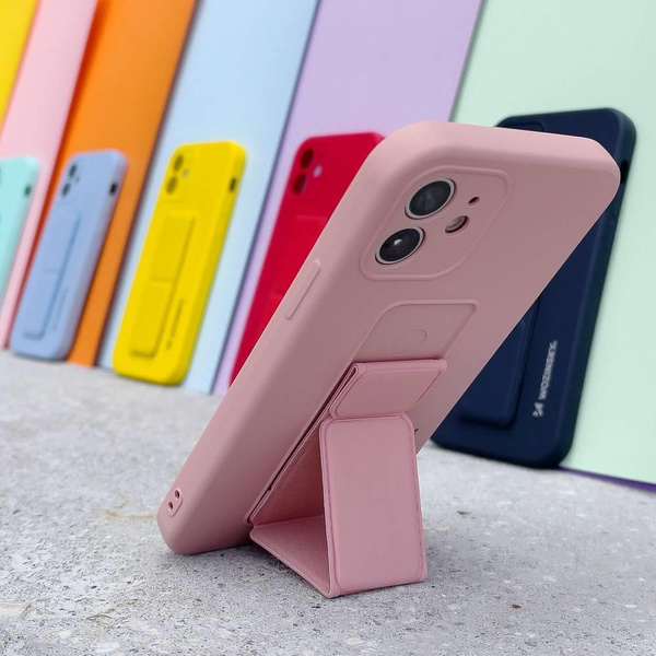 Wozinsky Kickstand Case silicone stand cover for Samsung Galaxy M31s blue