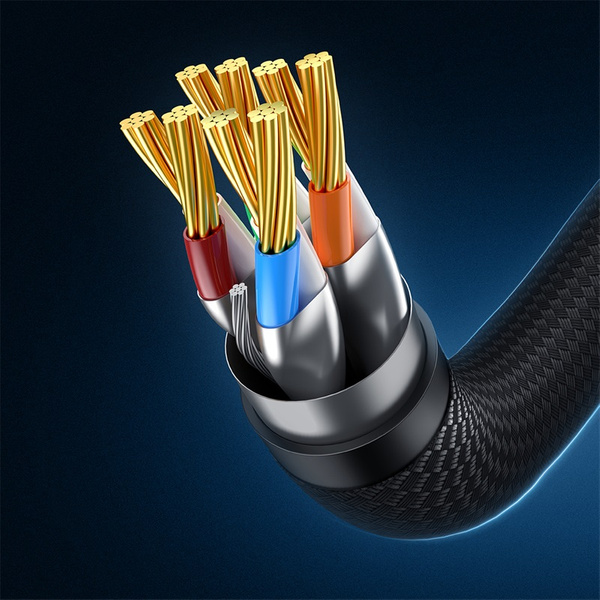 Baseus fast internet cable RJ45 cat.7 10Gbps 0.5m braided black 