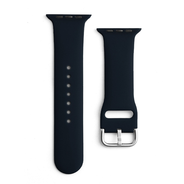 Silikonowa opaska Silicone Strap APS do Apple Watch 42 / 44 / 45 mm pasek bransoleta do zegarka - czarna