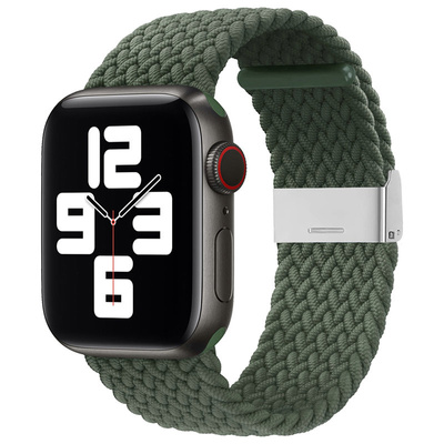 Geflochtenes Stoffarmband für Apple Watch 38/40/41 mm - Grün