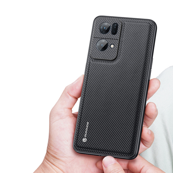 Dux Ducis Fino Hülle mit Nylonmaterial bezogen Oppo Reno7 Pro 5G schwarz