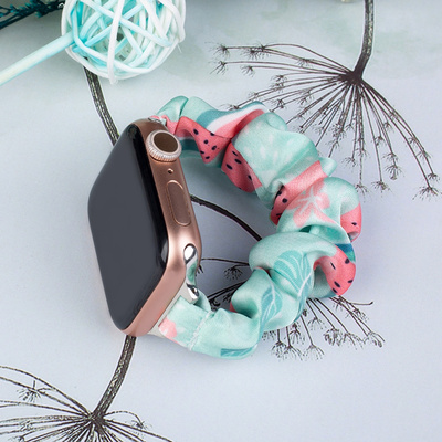 Stoffarmband für Apple Watch 42 / 44 / 45 mm Armband Armband Gummiband - Wassermelone