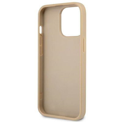 Guess GUHCP13LPSATLE iPhone 13 Pro / 13 6.1&quot; beige/beige Hardcase SaffianoTriangle Logo