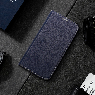 Dux Ducis Skin X2 case Samsung Galaxy S23+ flip case wallet stand blue
