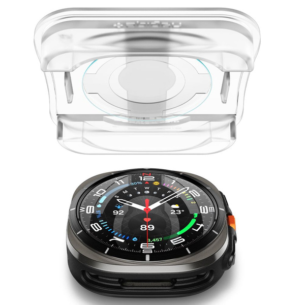 Spigen Glas.TR EZ Fit gehärtetes Glas für Samsung Galaxy Watch Ultra (47 mm) – klar (2er-Pack)