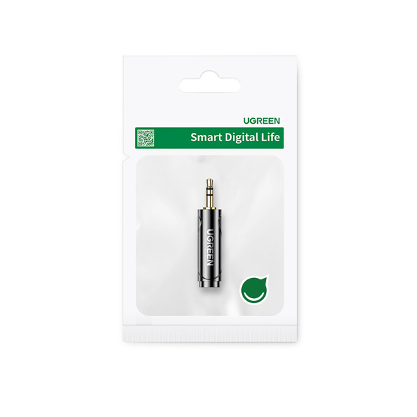 Ugreen Adapter 3,5-mm-Audioadapter (männlich) auf 6,35-mm-Miniklinke (weiblich) grau (AV168)