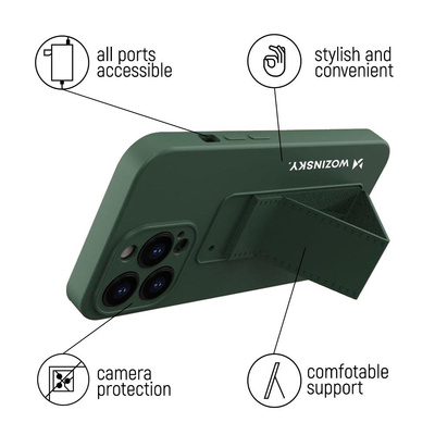 Wozinsky Kickstand Case silikonowe etui z podstawką etui Samsung Galaxy A72 4G różowe