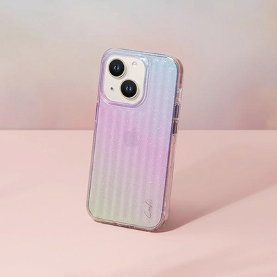 Uniq Coehl Linear Hülle für iPhone 14 – Rosa und Blau