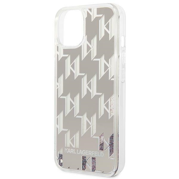 Karl Lagerfeld KLHCP14MLMNMS iPhone 14 Plus 6,7&quot; Hardcase Silber / Silber Liquid Glitter Monogram