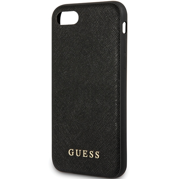 Guess GUHCI8PSASBBK iPhone 7/8 / SE 2020 / SE 2022 schwarz/schwarzes Saffianband